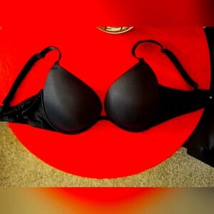 34 DD PINK Victoria Secret Bra Black Pushup Padded Underwire
